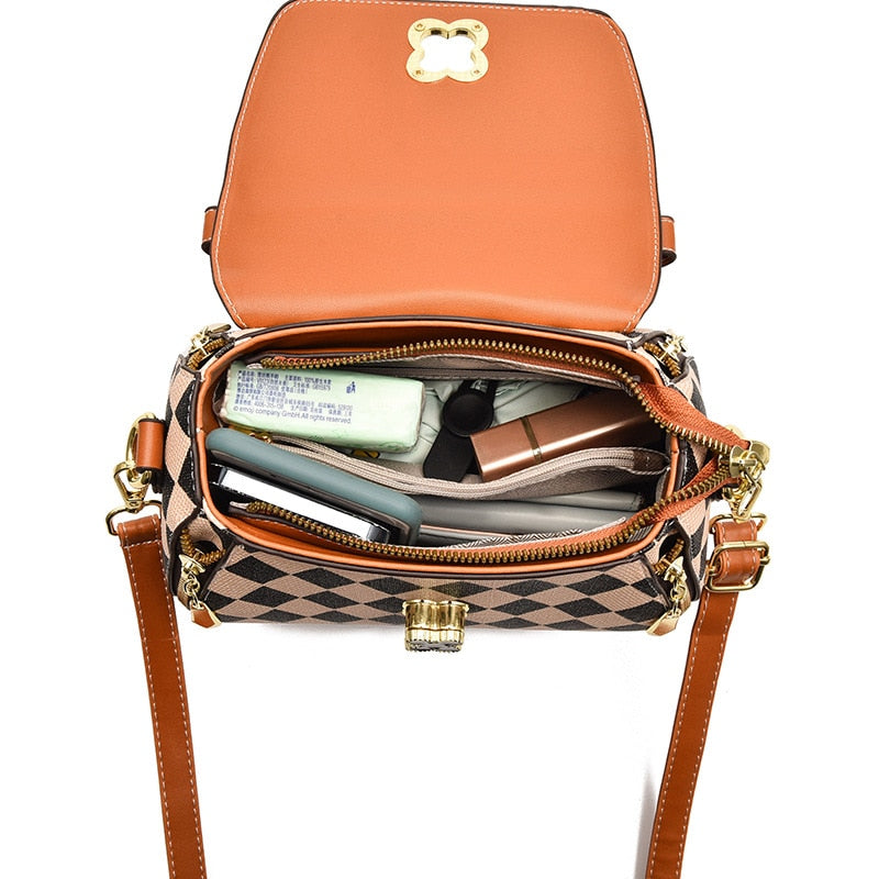 Luxury Top-handle PU Leather Shoulder Corssbody Bags