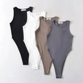 Sleeveless Bodysuits Stretchable 4 Colors