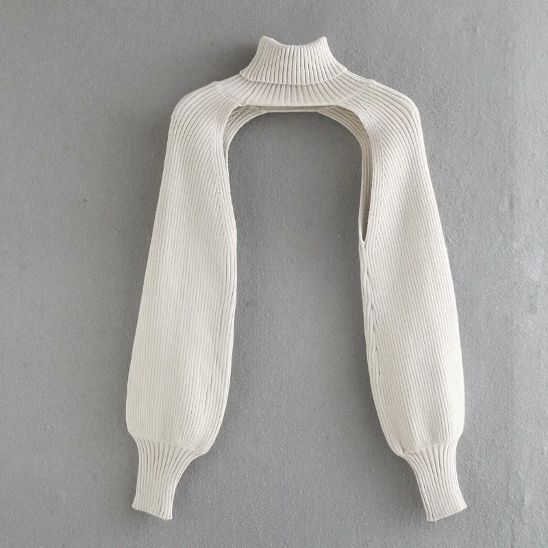 Turtleneck Long Sleeve Knitting Pullover