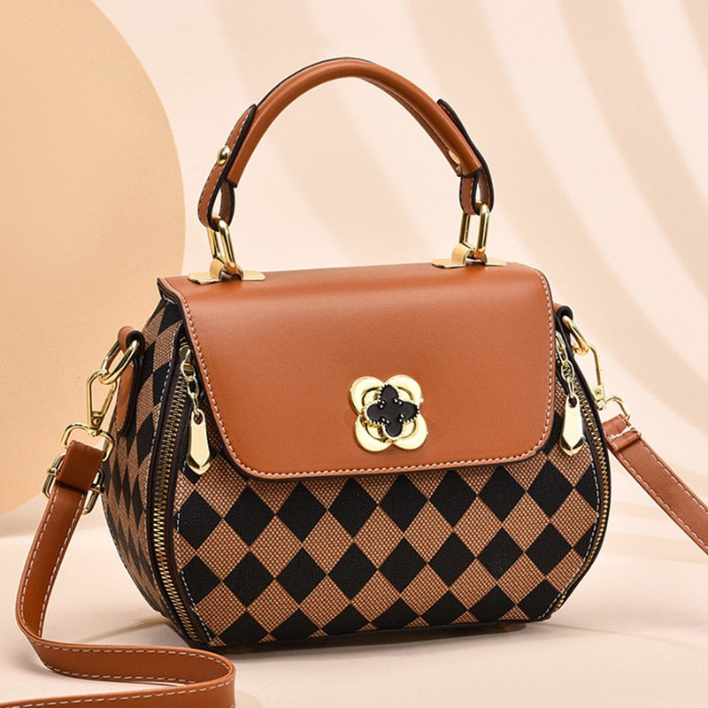 Luxury Top-handle PU Leather Shoulder Corssbody Bags