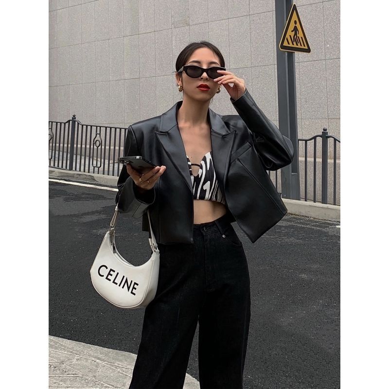 Leather Jacket Fashion Blazer