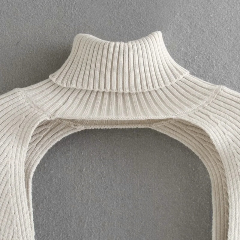 Turtleneck Long Sleeve Knitting Pullover