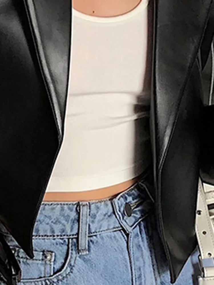 Leather Jacket Fashion Blazer