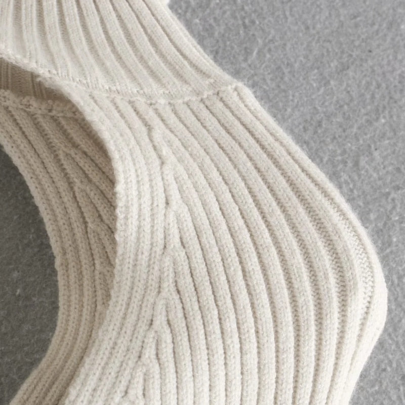 Turtleneck Long Sleeve Knitting Pullover