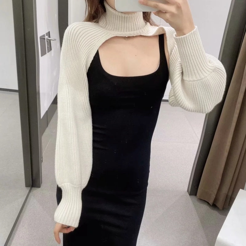 Turtleneck Long Sleeve Knitting Pullover