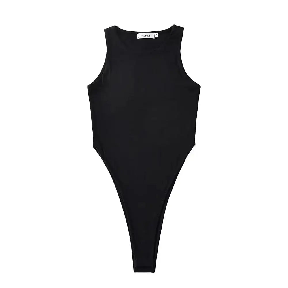 Sleeveless Bodysuits Stretchable 4 Colors