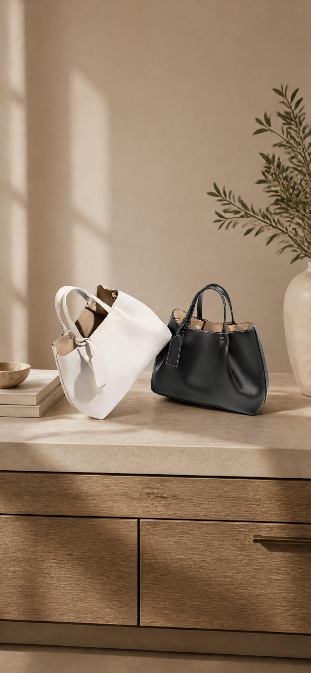 Leather shoulder Bag And Crossbody