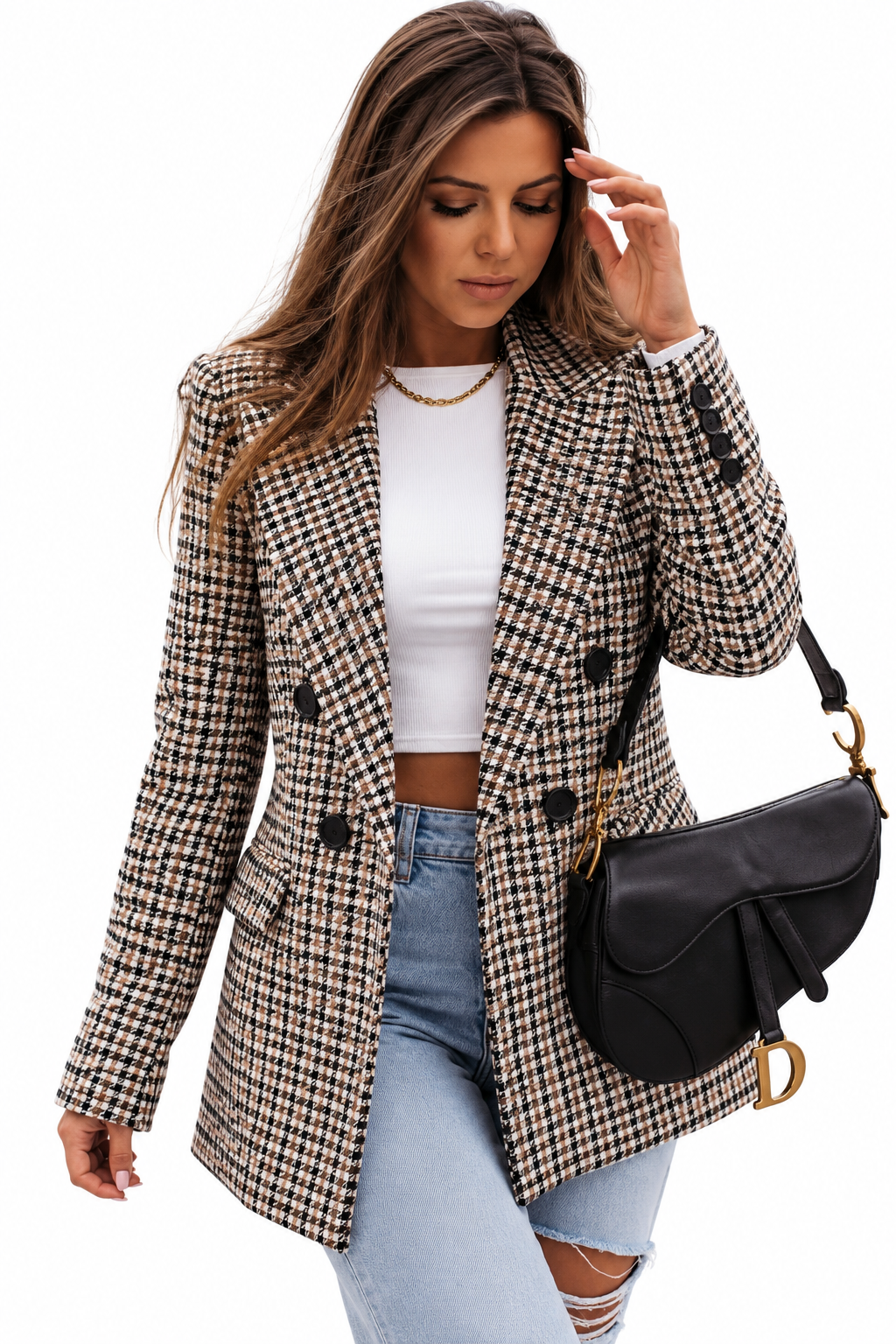 Womens plaid blazer