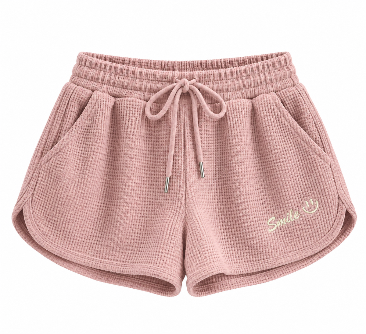 Waffle Knit Sweat Shorts for Women Summer Casual Loose High Waist Home Wear Wide Leg Hot Pants Outerwear