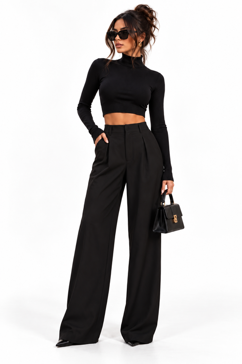 High Waist Wide Leg Pant
