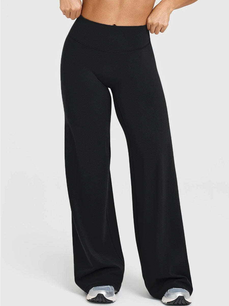 Experience effortless comfort in our Bare-Skin Feel Yoga Wide-Leg Pants, featuring an ultra-soft feel and flattering flowy silhouette.