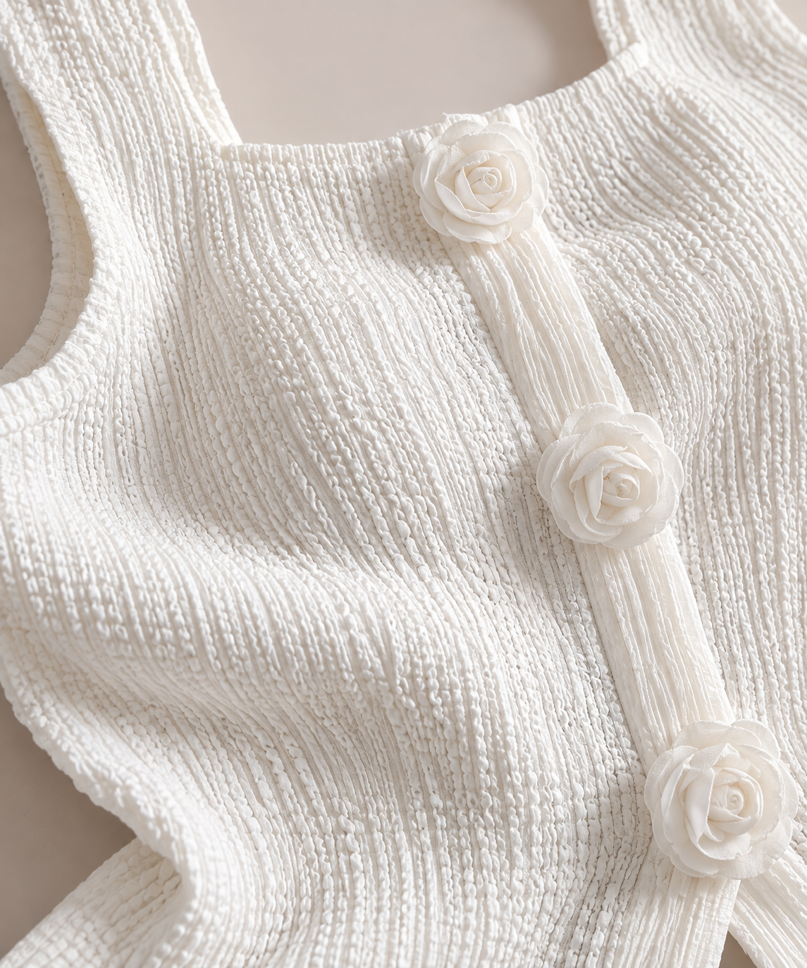 Soft, chic, and effortlessly versatile, this knitted white camisole features a flattering short silhouette that’s perfect for layering or wearing on its own. Shop now and add this timeless staple to your BrittieBabeCo wardrobe!