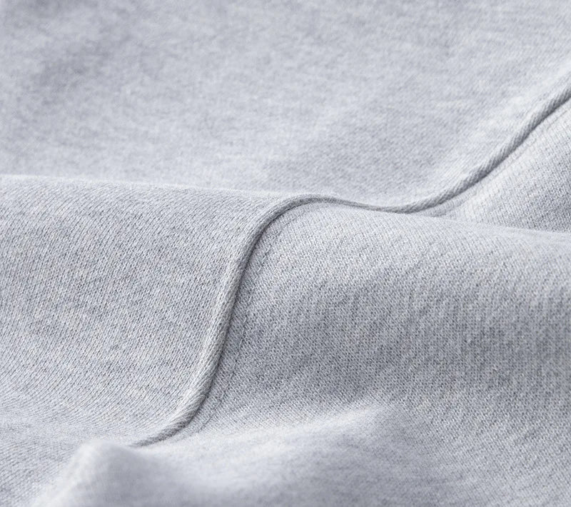 500GSM Heavyweight French Terry Hoodie - Unisex Zip-Up Pullover with Solid Color & Basic Fit Sweatshirts