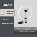 10" LED Selfie Ring Light Home Stuido Lighting Dimmable Round Lamp Tripod Trepied Makeup Selfie Ring Lamp Phone LIGHT FOR VIDEO