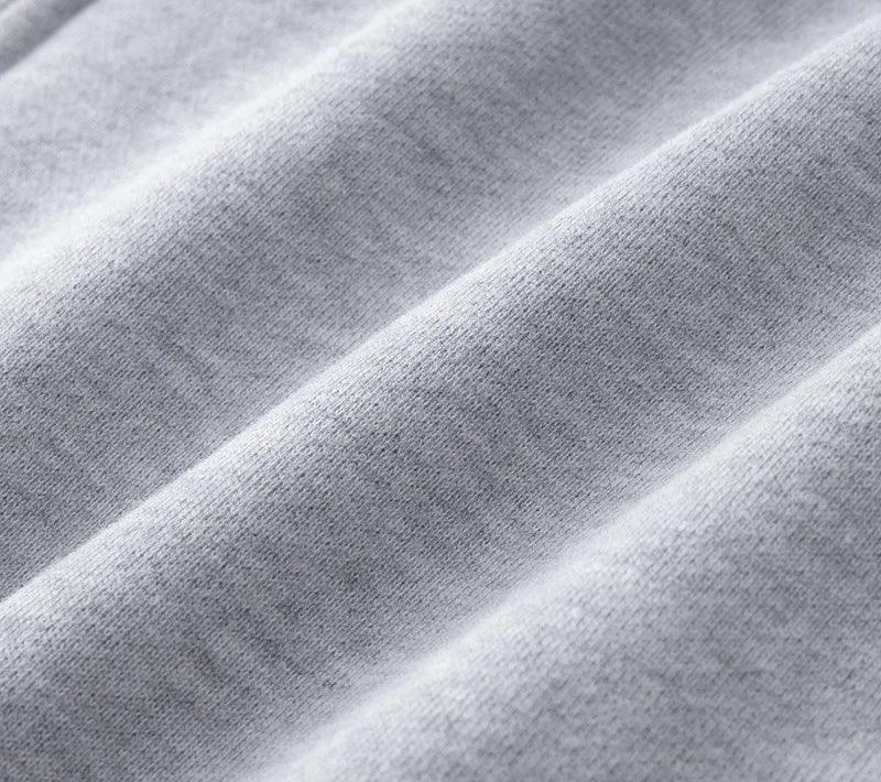 500GSM Heavyweight French Terry Hoodie - Unisex Zip-Up Pullover with Solid Color & Basic Fit Sweatshirts