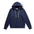 500GSM Heavyweight French Terry Hoodie - Unisex Zip-Up Pullover with Solid Color & Basic Fit Sweatshirts